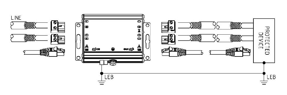 三合一防雷器接線圖 電源、網絡信號線、控制線三合一防雷器是什么產品,怎么接線?