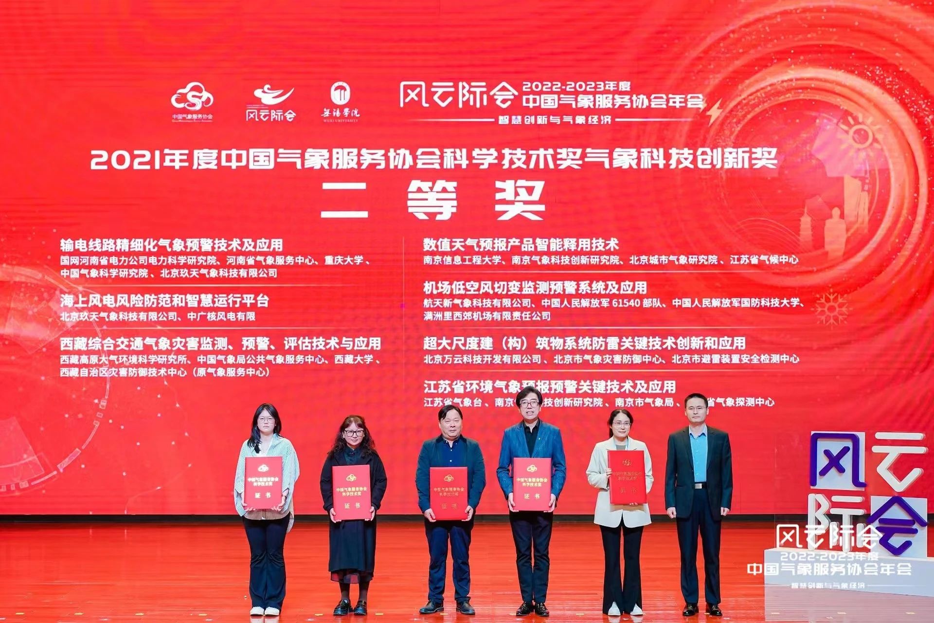 多項防雷領域科技創(chuàng)新成果獲得中國氣象服務協(xié)會2021-2022年度科學技術獎