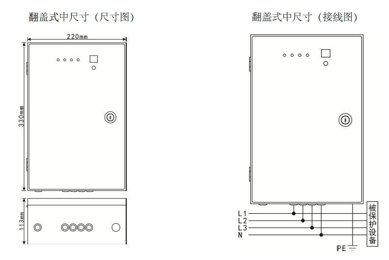 一級交流電源防雷箱(T1 10/350us測試、箱式結(jié)構(gòu)、帶雷電計數(shù)狀態(tài)指示)